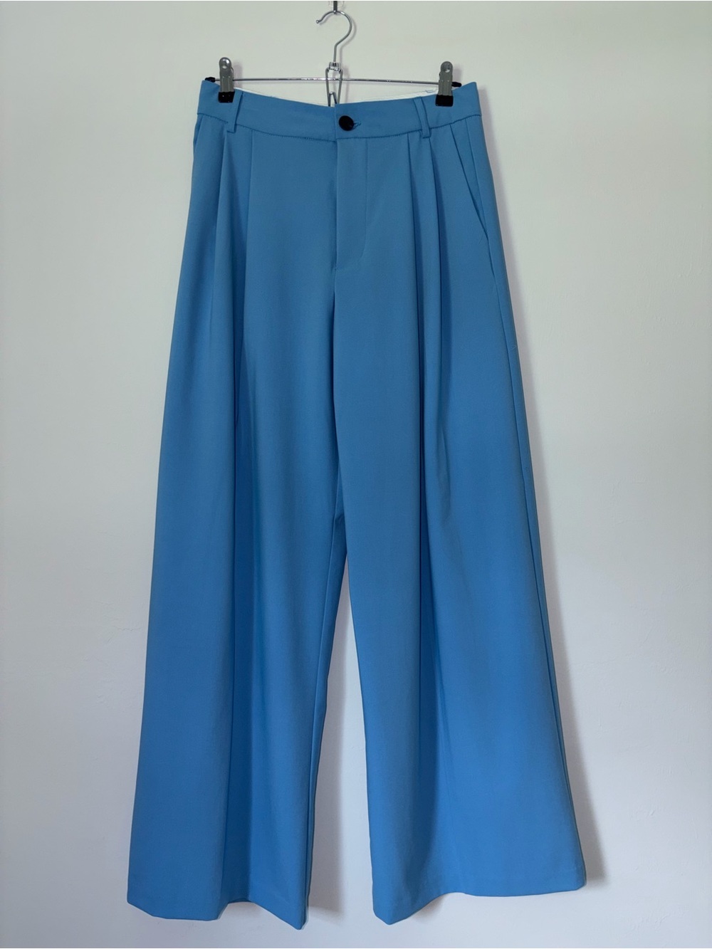 Woman Wide Leg Dress Pants - Blue